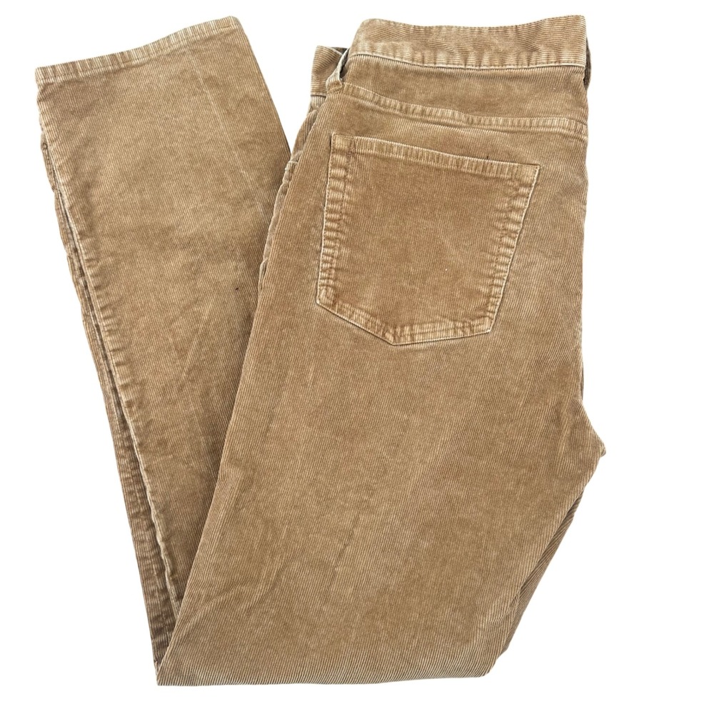 J.Crew 770 Straight Fit Corduroy Pants Mens 34x32 Tan Brown 5-Pocket Trousers